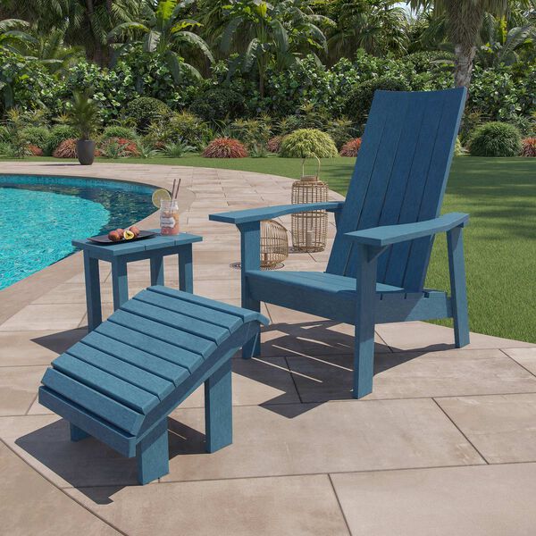 Capterra Casual Pacific Blue Small Outdoor Rectangular Table, image 3