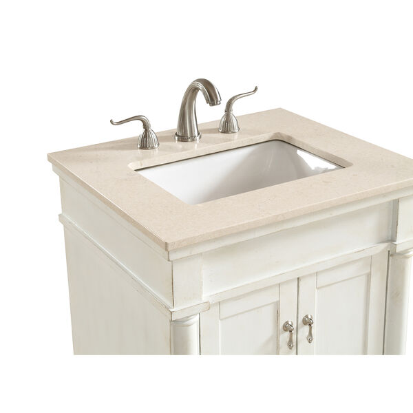 Lexington Antique Frosted White Vanity Washstand, image 4
