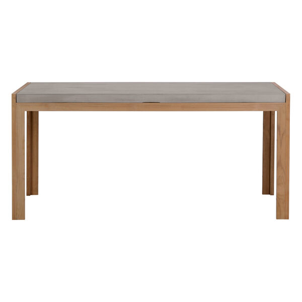 Perpetual Soho Teak and Concrete Dining Table, image 2