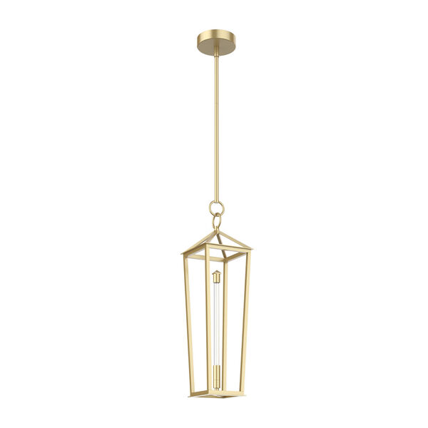 Delphine Natural Brass Integrated LED Mini Pendant, image 1