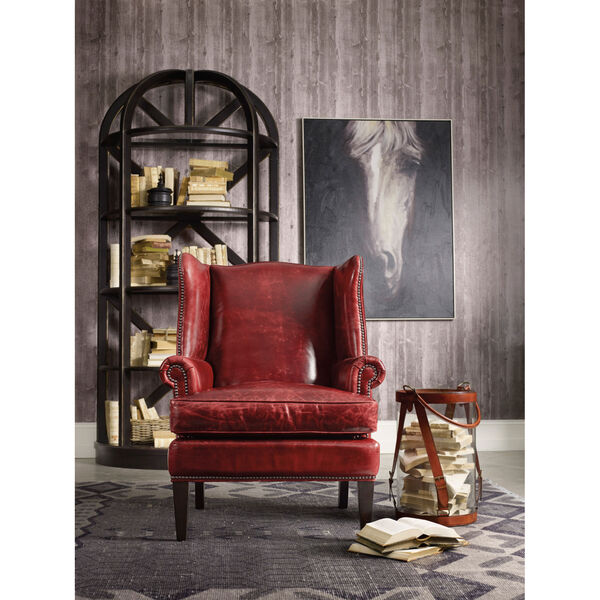 Blakeley Red Leather Club Chair, image 3