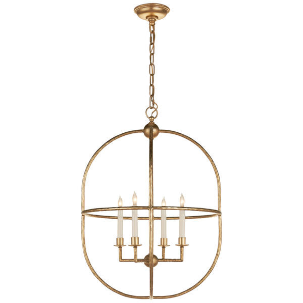 Desmond Open Oval Lantern in Gild by Chapman and Myers, image 1