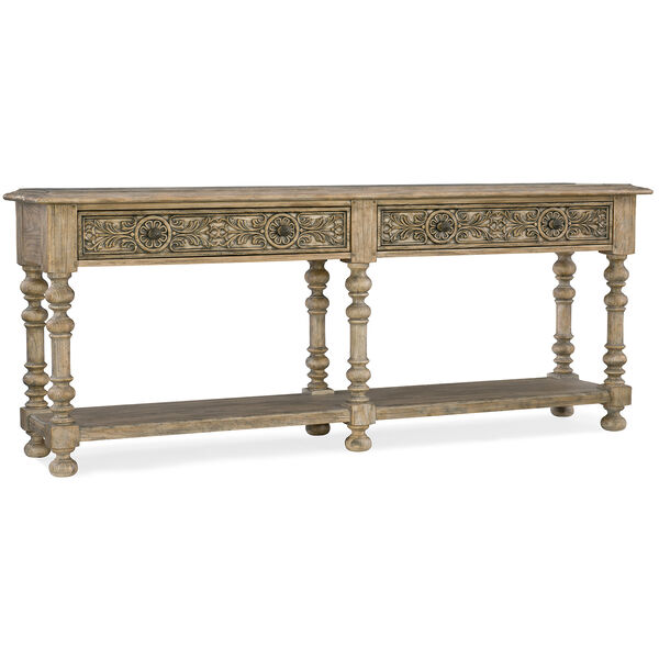 Hill Country Bexar Leg Beige Huntboard Table, image 1