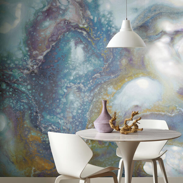 Purple Galaxy Peel and Stick Wallpaper Mural, image 4