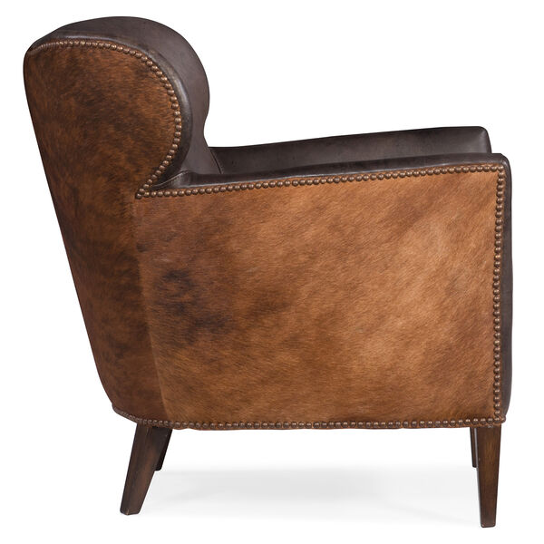 Kato Brown Leather Club Chair with Dark Brindle, image 3