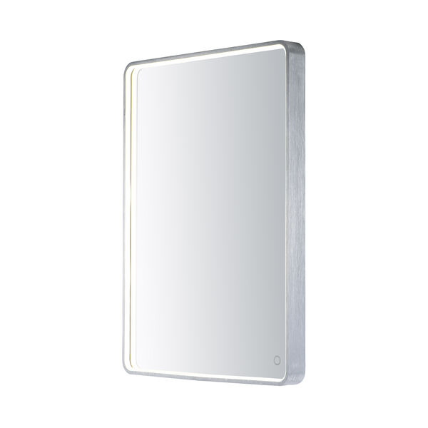 Mirror Brushed Aluminum 24-Inch One-Light ADA LED Mirror, image 1