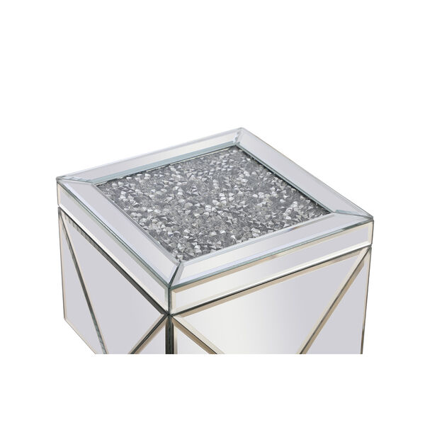 Modern Mirrored Eight-Inch Crystal Jewelry Box, image 3
