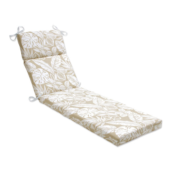 Delray Natural 21-Inch Chaise Lounge Cushion, image 1