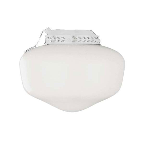 Universal Bowl White One-Light Fan Light Kit With Cased White Glass, image 1