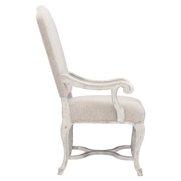 Mirabelle Whitewashed Cotton and Gray Arm Chair, image 2