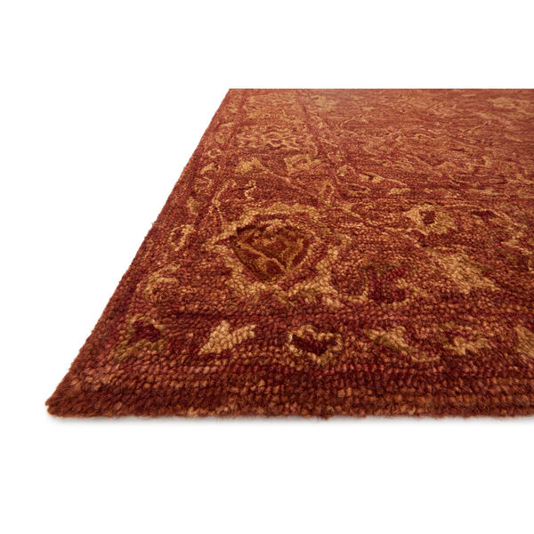 Crafted by Loloi Hawthorne Rust Rectangle: 7 Ft. 9 In. x 9 Ft. 9 In. Rug, image 2