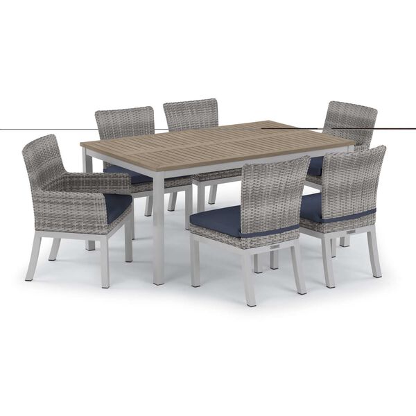 Travira and Argento Seven-Piece Outdoor Dining Set, image 1