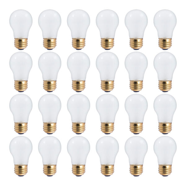 Pack of 24 Frost A19 Medium E26 Dimmable 25W 2700K Incandescent Light Bulb, image 1