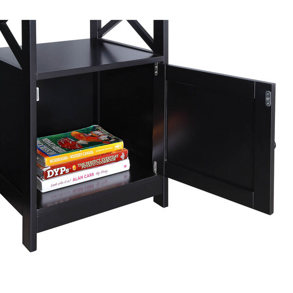 Oxford Black End Table with Cabinet, image 3