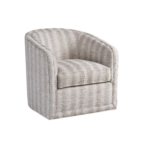 Zanzibar White Gray Swivel Chair, image 1