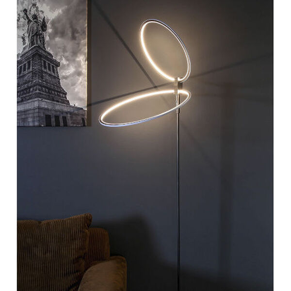 Eclipse Black Two-Light Integrated LED Floor Lamp, image 5