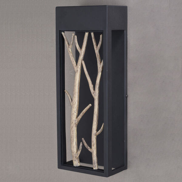 Ocala Textured Black and Natural ADA LED Outdoor Wall Sconce, image 2