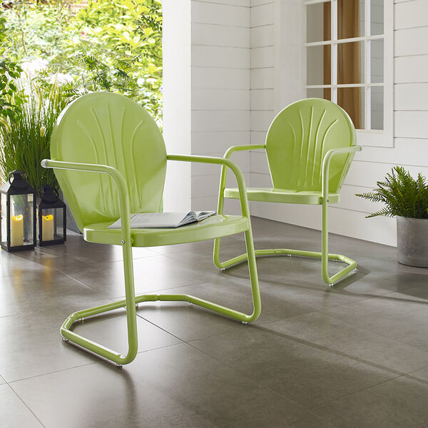 Griffith Key Lime Steel Outdoor Chair, image 6