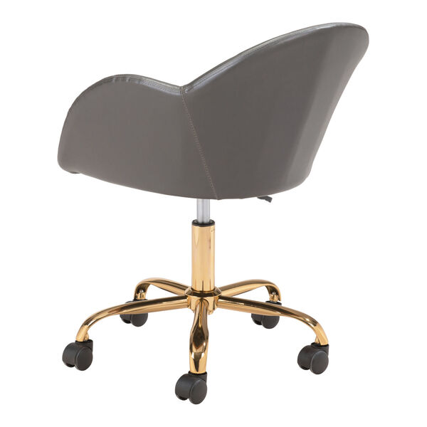 Sagart Gray and Gold Office Chair, image 6