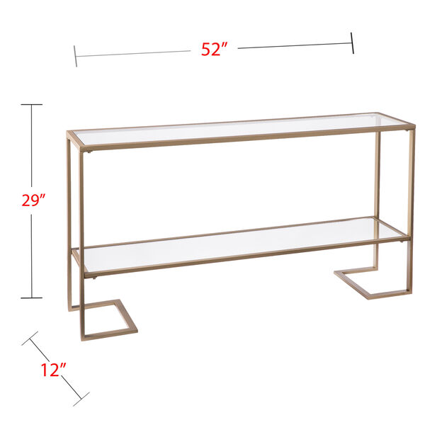 Horten Gold Console Table, image 6