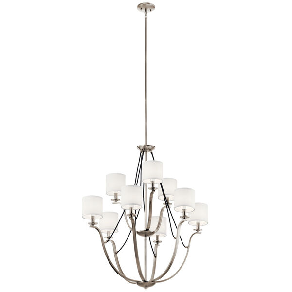 Thisbe Classic Pewter 33-Inch Nine-Light Chandelier, image 1