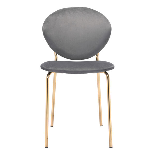 Clyde Dark Gray and Gold Dining Chair, Set of Two, image 4