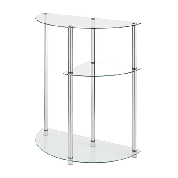 3 Tier Glass Display Entryway Table, image 1
