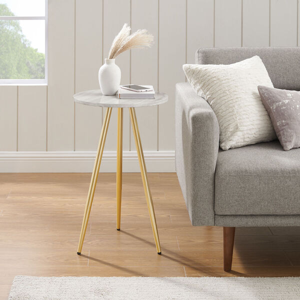 Tilly Gray and Gold Side Table, image 3