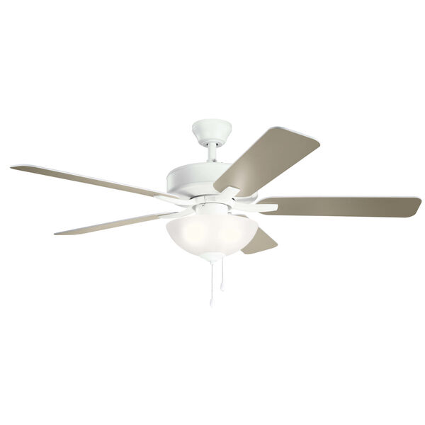 Basics Pro Select Matte White 52-Inch Ceiling Fan, image 1