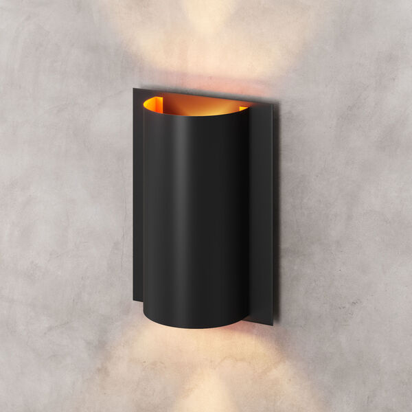 Matte Black Two-Light Wall Sconce, image 2