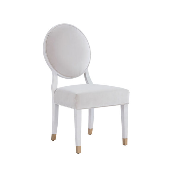 Miranda Kerr Love Joy Bliss White Lacquer Oval Back Side Chair, Set of 2, image 1