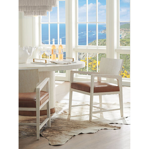 Carmel White and Tan Ridgewood Dining Chair, image 2