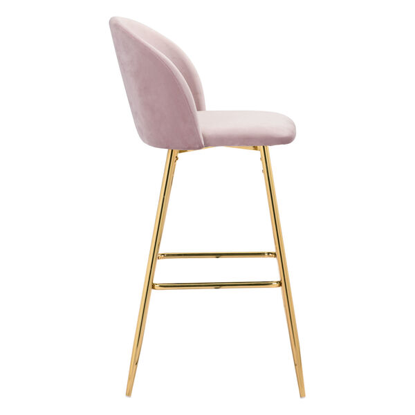 Cozy Pink and Gold Bar Stool, image 3