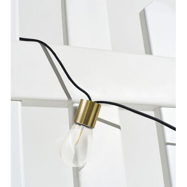 Glow Brass 12-Light LED Outdoor Solar Non-Hanging String Light, image 4