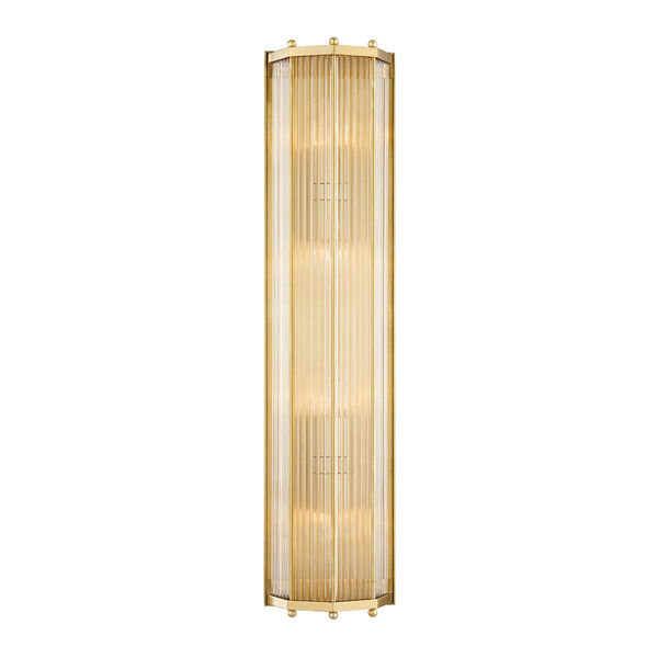 Wembley Aged Brass Four-Light ADA Wall Sconce, image 1
