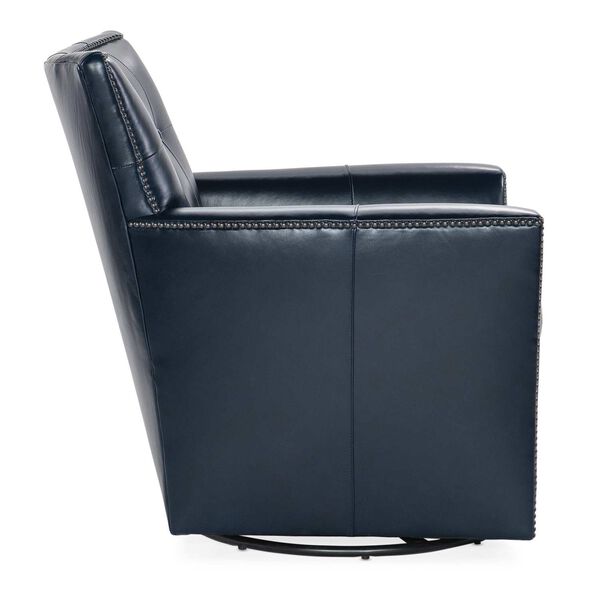 CC Blue Swivel Club Chair, image 3