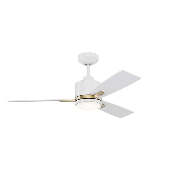 Nuvel White Oilcan Brass 42-Inch Integrated LED Ceiling Fan, image 1