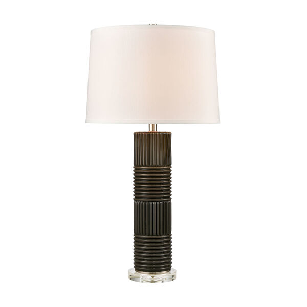 Crewe Pewter and Polished Nickel One-Light Table Lamp, image 1