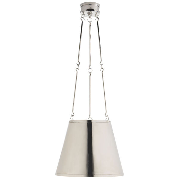 Lily Hanging Shade in Polished Nickel by Alexa Hampton, image 1