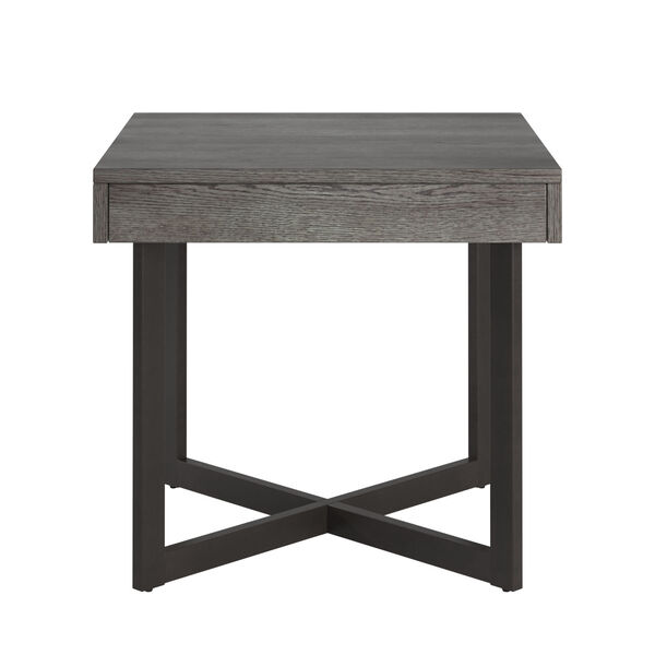 Hunter Gray End Table with One Drawer, image 2