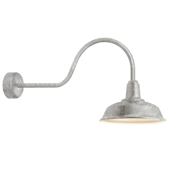Heavy Duty Galvanized One-Light 16-Inch Outdoor Wall Sconce with 30-Inch Arm, image 1