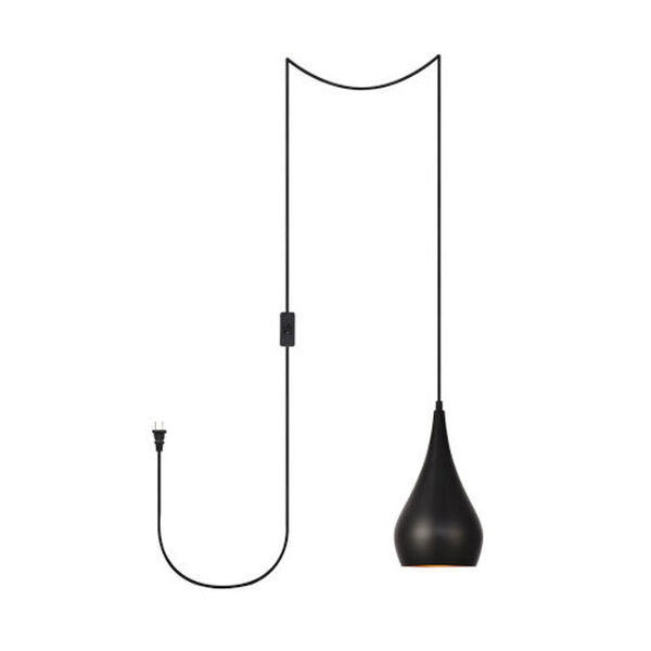 Nora Six-Inch One-Light Plug-In Pendant, image 1
