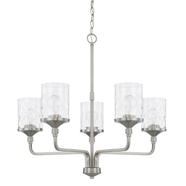 HomePlace Colton Brushed Nickel 28-Inch Five-Light Chandelier, image 1