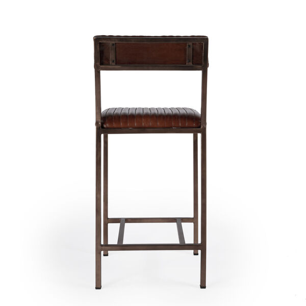 Houston Brown Leather Counter Stool, image 5