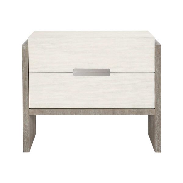 Foundations Linen Light Shale Two-Drawer Nightstand, image 1