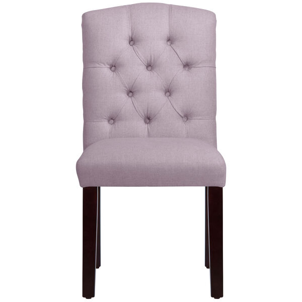 Linen Smokey Quartz 39-Inch Tufted Arched Dining Chair, image 2