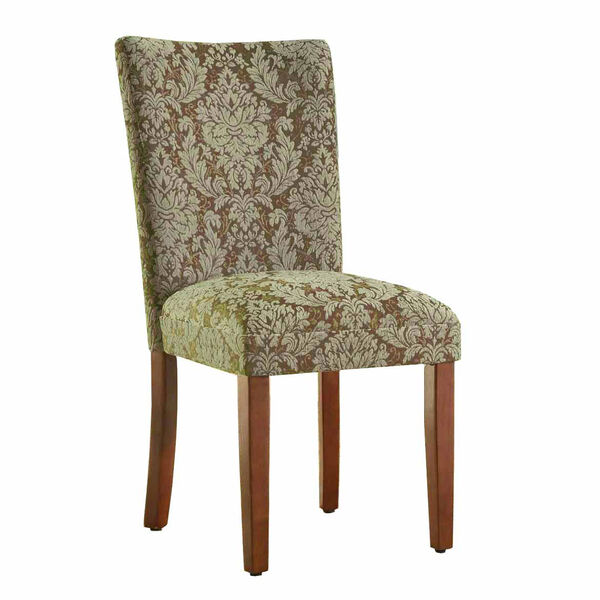 Parsons Chair, Teal and Brown, Set of Two, image 1