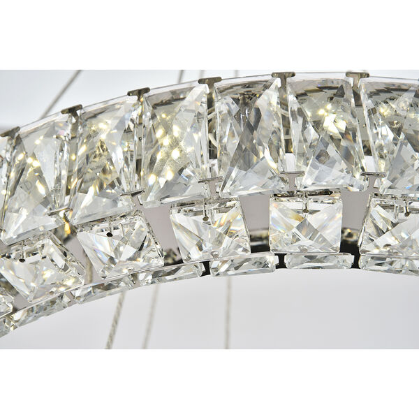 Monroe Chrome 26-Inch Two-Tier LED Chandelier, image 6