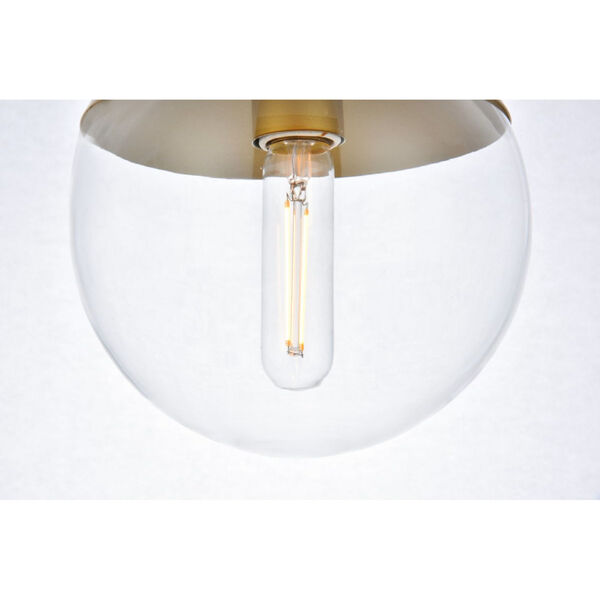 Eclipse Brass and Clear One-Light Plug-In Pendant, image 4