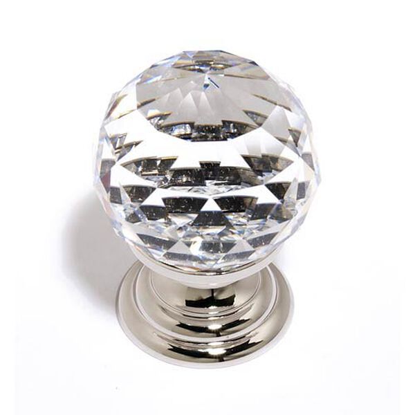 Crystal Polished Nickel 30 mm Spherical Knob, image 1